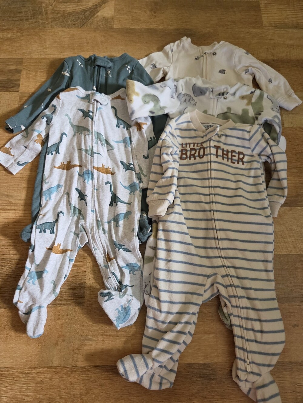 Carter's Zipper Footie Lot Cotton and Fleece